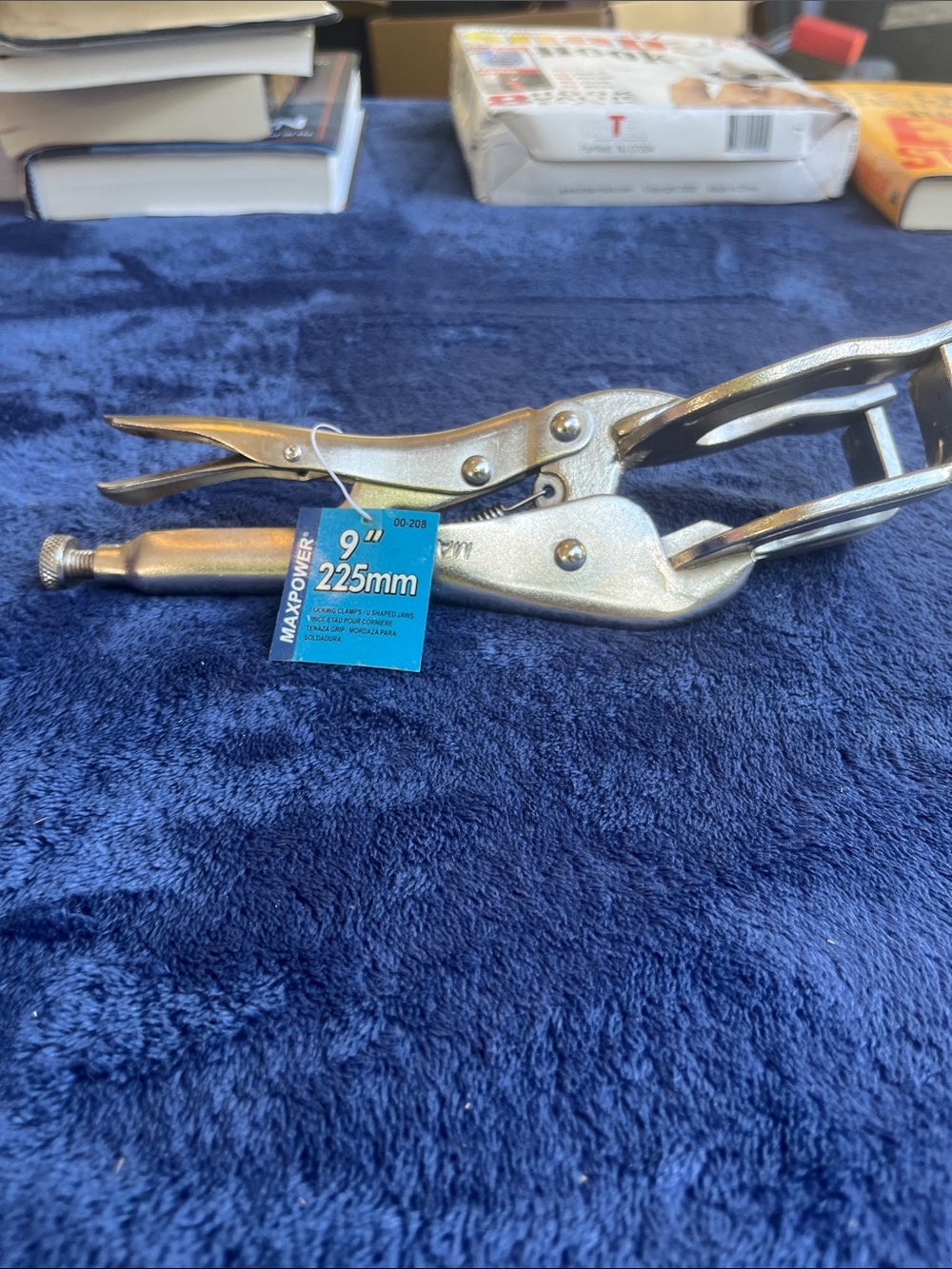 9" (225mm) Silver Locking Pliers - Heavy-Duty Grip